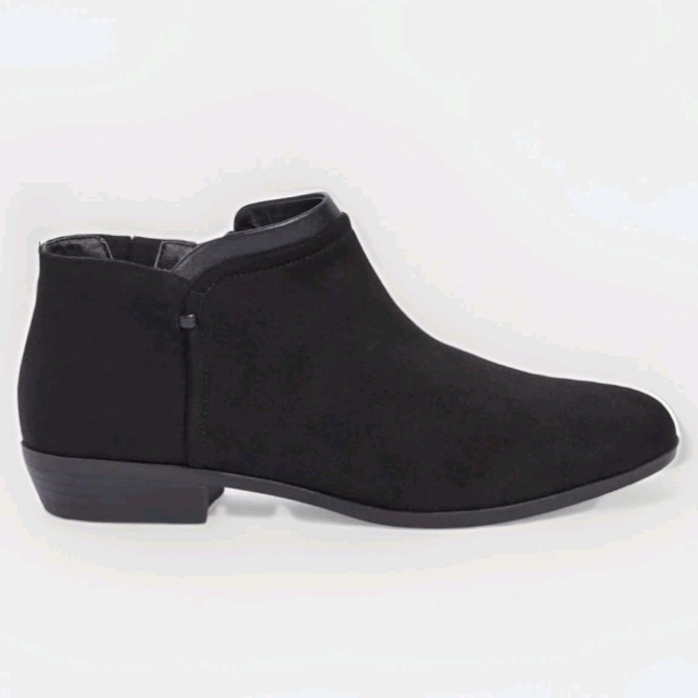 Comfortview Bexley Booties Women 8W Dark Brown Suede Side Zip Ankle Boots - Picture 4 of 10